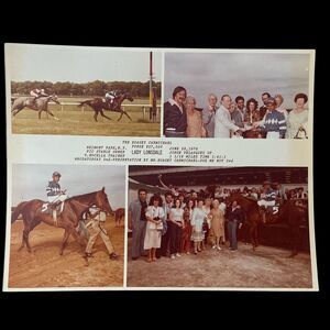 Vintage 1979 Belmont Park Horse Racing Photo Lady Lonsdale Jorge Velasquez